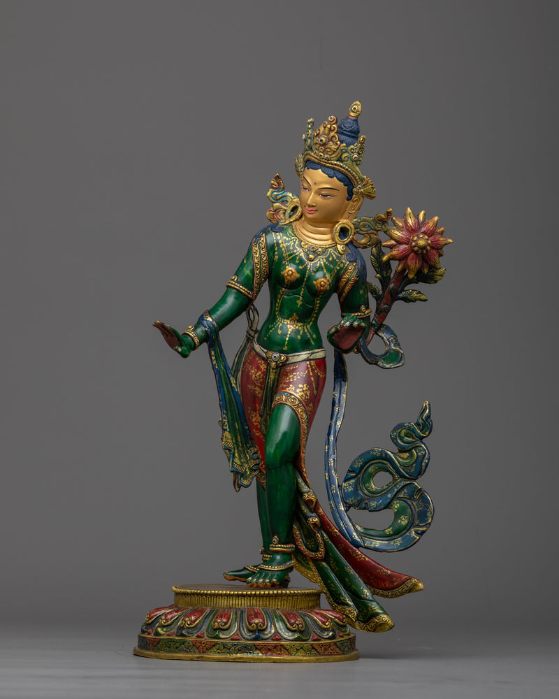 elegant standing-green-tara-