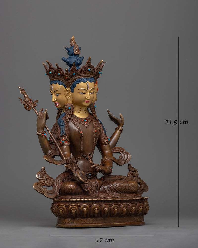 Three Faces Bodhisattva "Amoghapasha" | Embodiment of Triple Wisdom