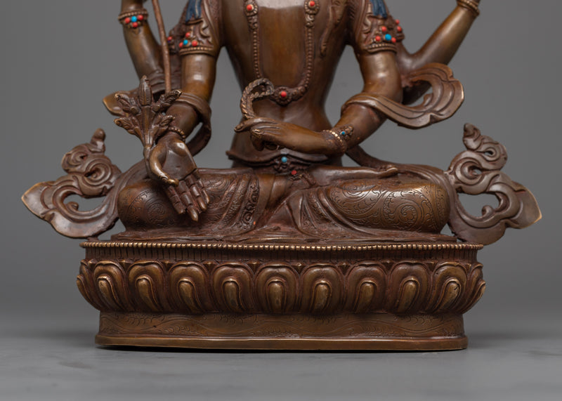 Three Faces Bodhisattva "Amoghapasha" | Embodiment of Triple Wisdom