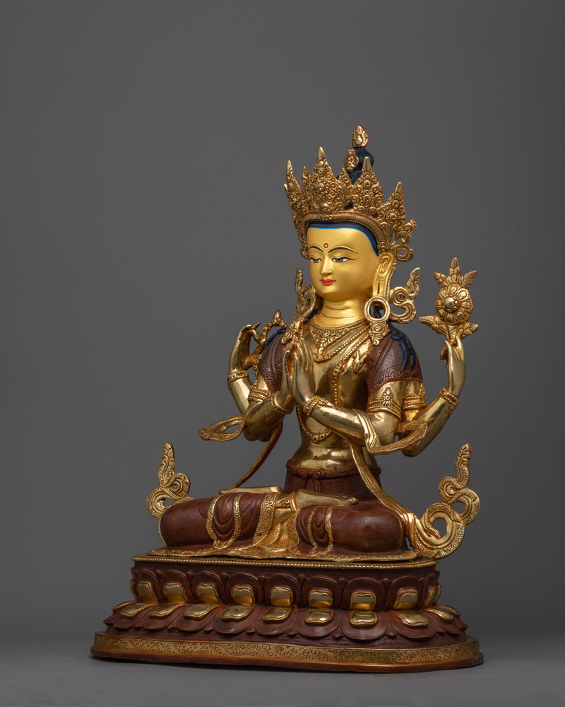 gold-gilded-chenresig-figure