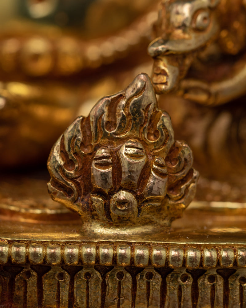 Gold Gilded Dzambhala, The Jewels Deity | Icon of Wealth and Prosperity