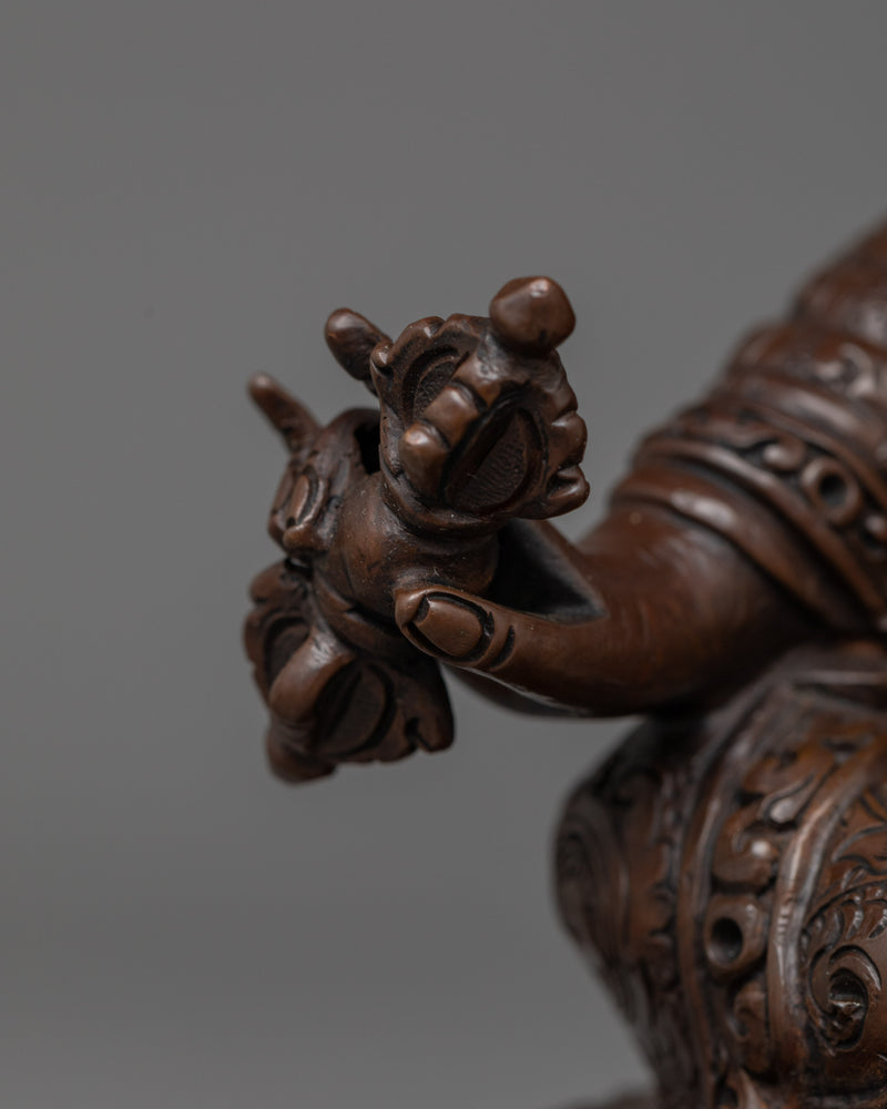 Handcrafted Oxidized Sculpture Guru Rinpoche | Tibet Buddhism Statue