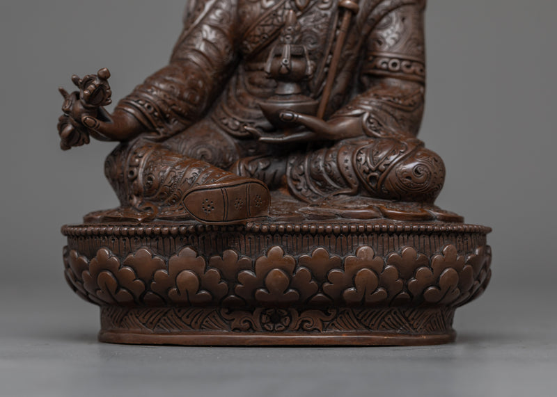 Handcrafted Oxidized Sculpture Guru Rinpoche | Tibet Buddhism Statue