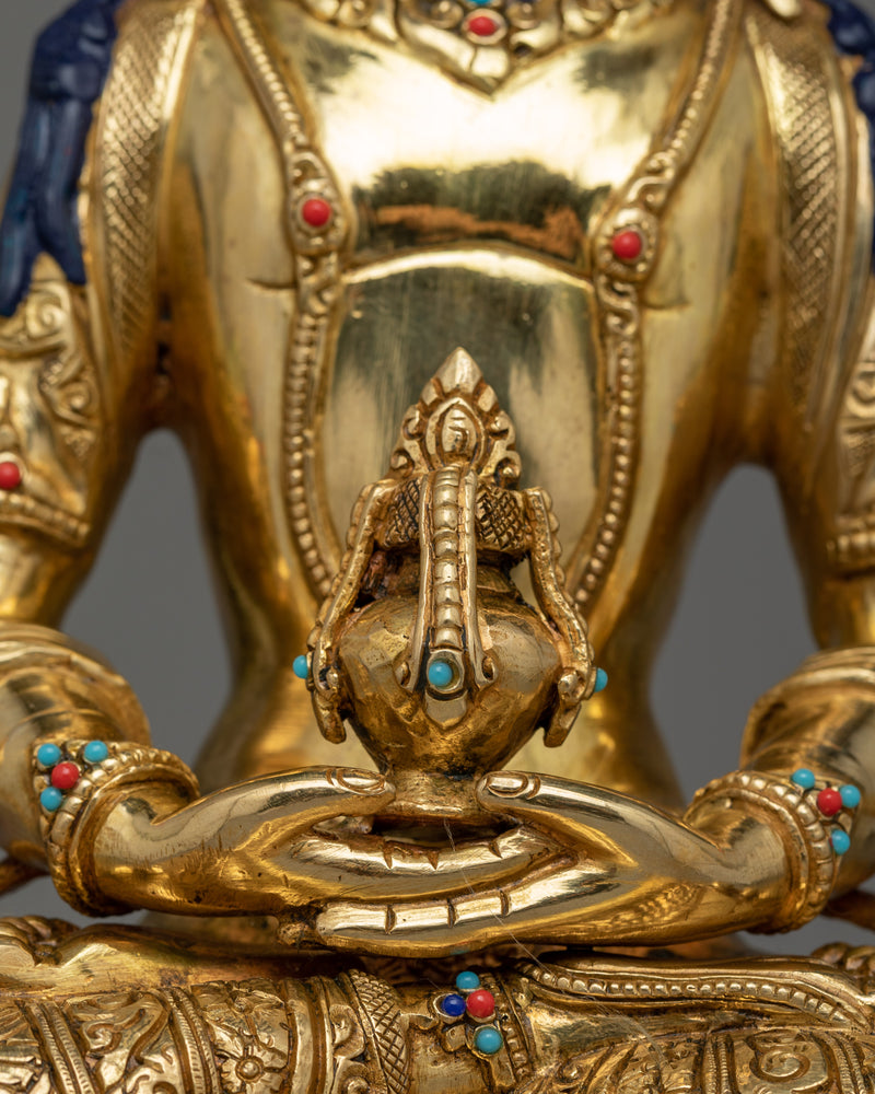 Radiant Amitayus 38cm Gold Gilded Statue | Symbol of Eternal Life