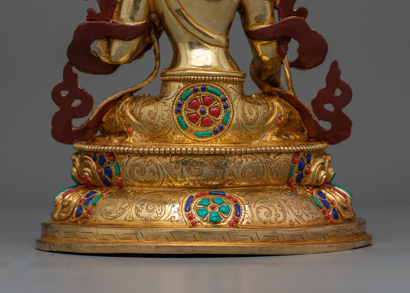 White Tara 26cm Gold Gilded Statue | Symbol of Compassionate Wisdom