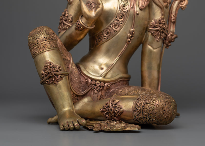 Chenrezig Handcrafted Seated Statue | Embodiment of Universal Compassion