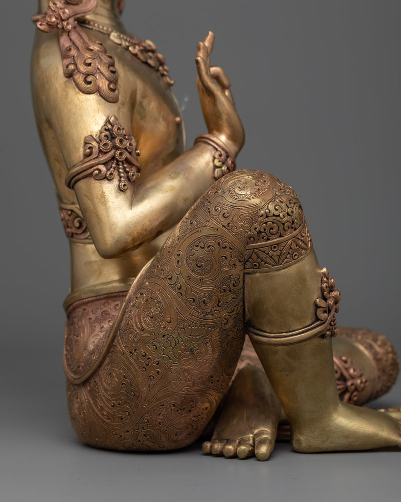 Chenrezig Handcrafted Seated Statue | Embodiment of Universal Compassion