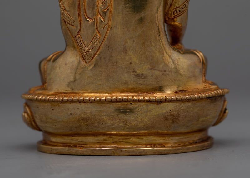 24K Gold Gilded Handsculpted Shakyamuni Buddha | Elegantly Made Enlightenment Buddha