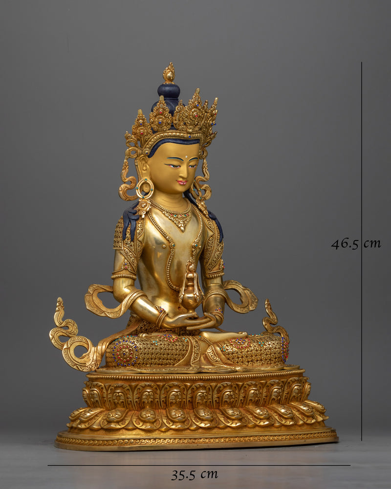 Graceful Amitayus Long Life Deity Statue | Handcrafted Spiritual Elegance