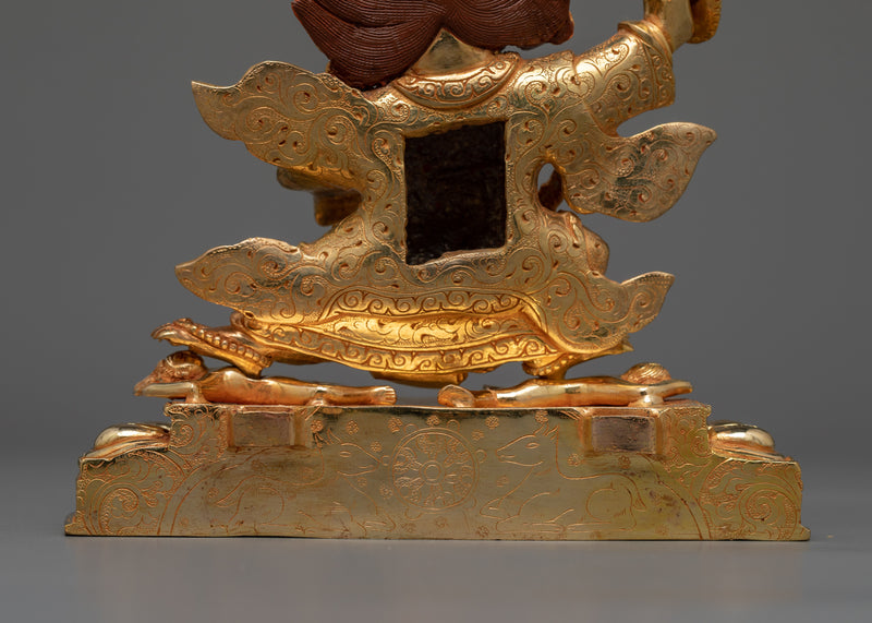 Mahakala Bernakchen Gold Gilded Statue | Handcrafted Symbol of Protection and Power