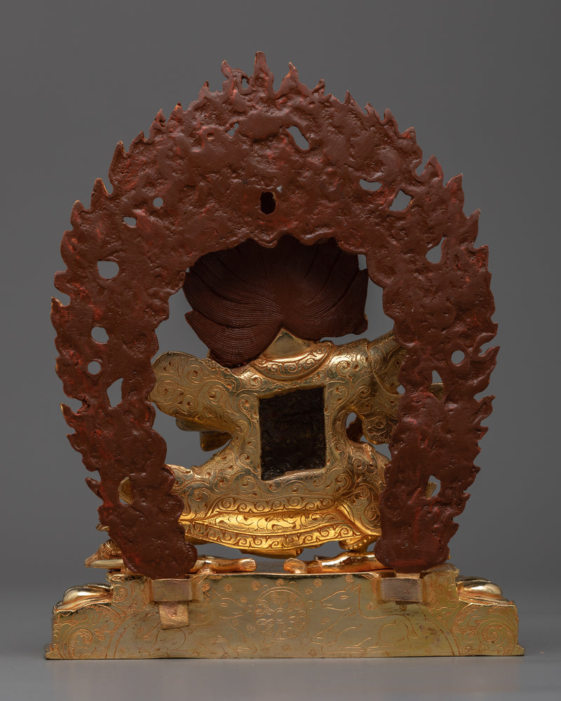 Mahakala Bernakchen Gold Gilded Statue | Handcrafted Symbol of Protection and Power