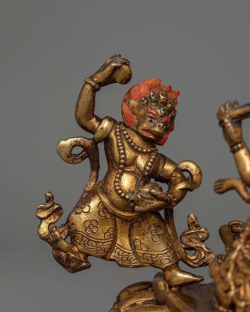 Vajrayogini Antique Gold-Gilded Statue | A Manifestation of Mystical Feminine Power