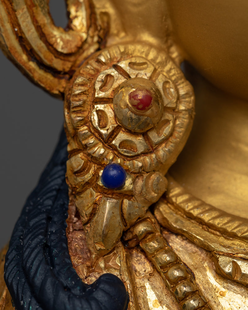 Chenrezig Adorned with Gemstone Statue | Handcrafted Symbol of Compassion and Mercy