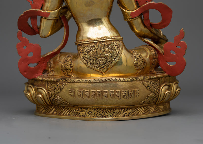 Shyamatara Gold Gilded Statue | Handcrafted Symbol of Compassion and Protection