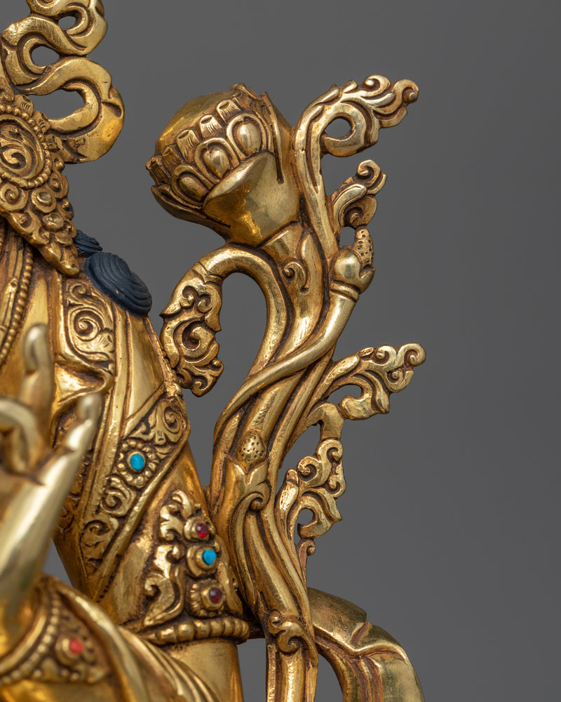 Shyamatara Gold Gilded Statue | Handcrafted Symbol of Compassion and Protection