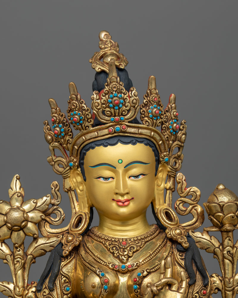 green-tara-34-cm-gold-gilded