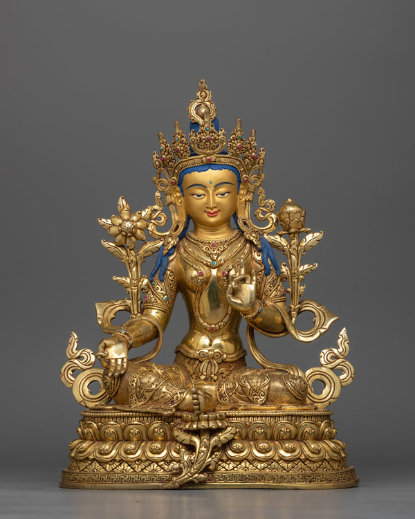 female-bodhisattva-green-tara-gold-gilded