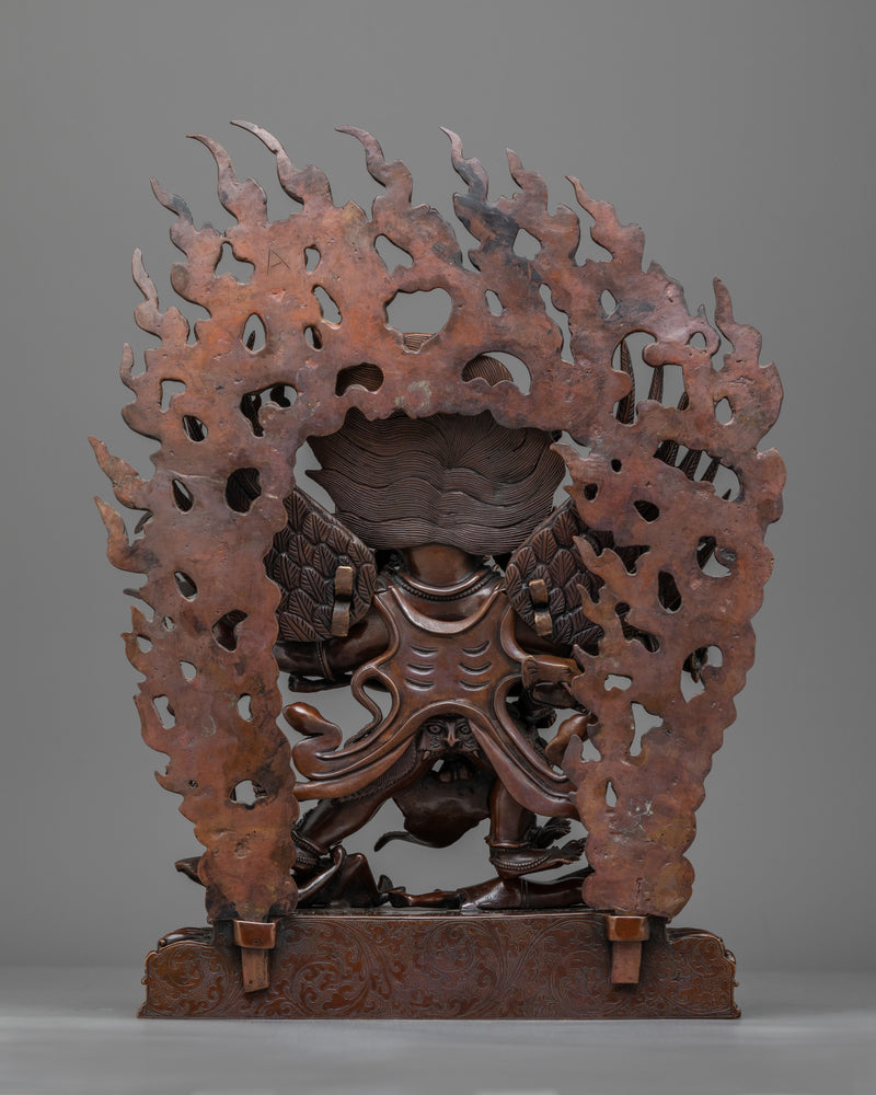 Powerful Vajrakilaya Oxidized Copper Statue | Handcrafted Symbol of Protection