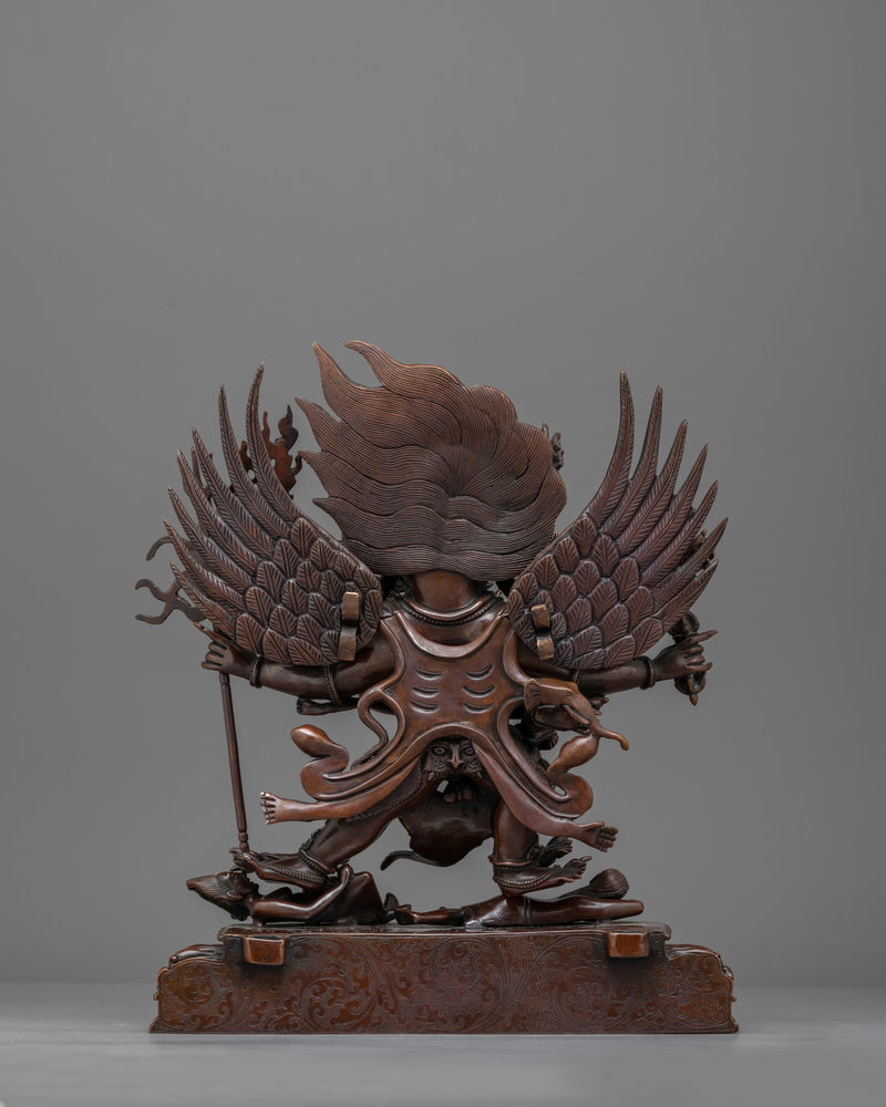 Powerful Vajrakilaya Oxidized Copper Statue | Handcrafted Symbol of Protection