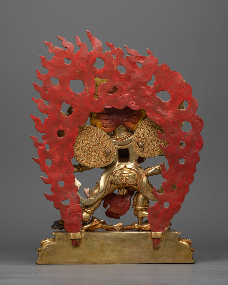 Powerful Vajrakilaya Gold Gilded Statue | Handcrafted Symbol of Protection