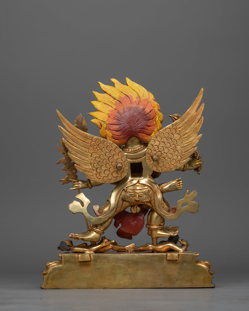 Powerful Vajrakilaya Gold Gilded Statue | Handcrafted Symbol of Protection