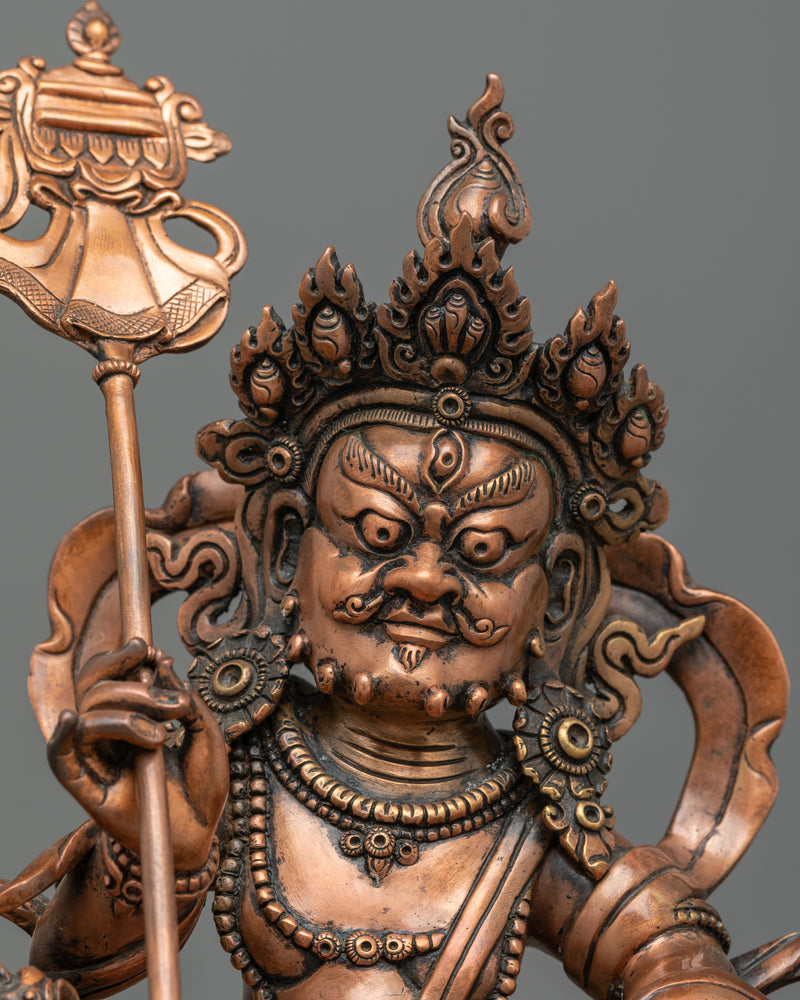 Majestic Namtoshe Oxidized Statue | Handcrafted Symbol of Wealth and Protection