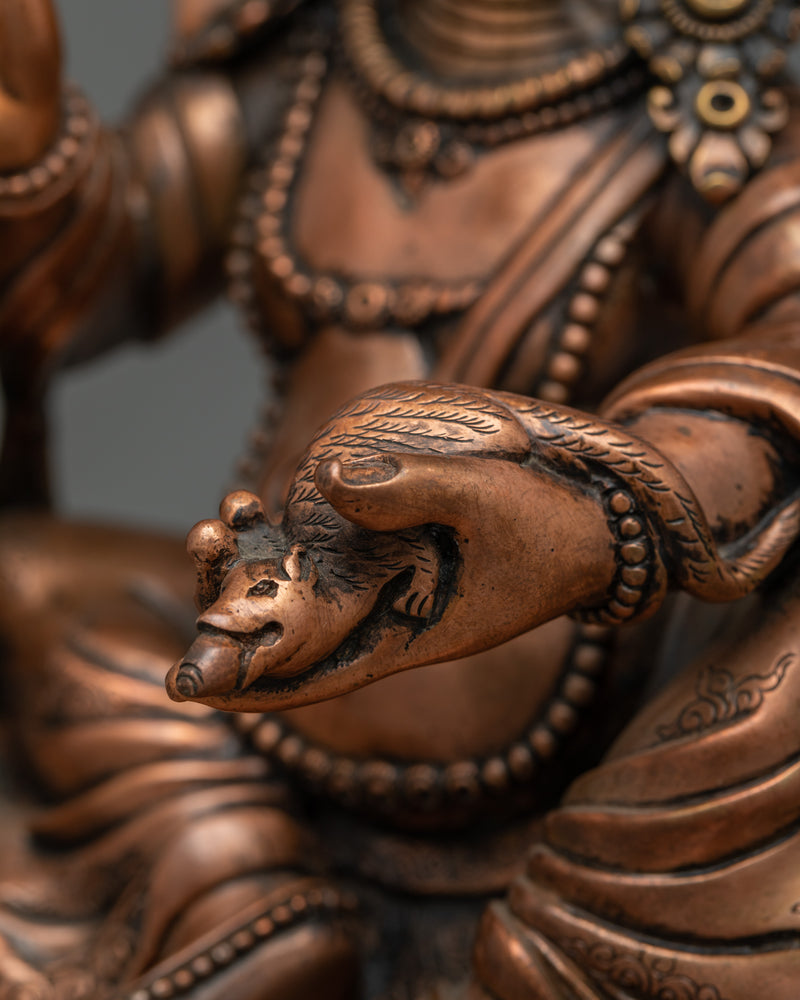 Majestic Namtoshe Oxidized Statue | Handcrafted Symbol of Wealth and Protection