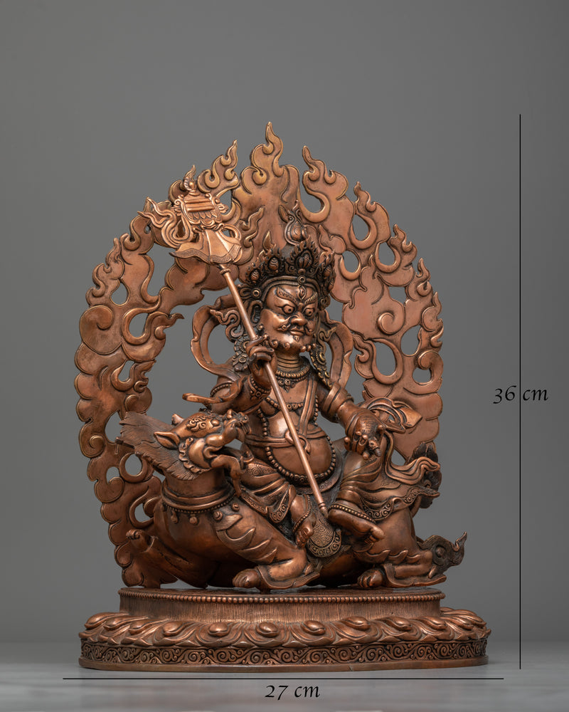 Majestic Namtoshe Oxidized Statue | Handcrafted Symbol of Wealth and Protection