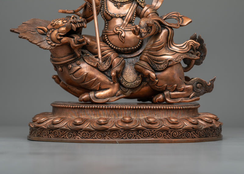 Majestic Namtoshe Oxidized Statue | Handcrafted Symbol of Wealth and Protection