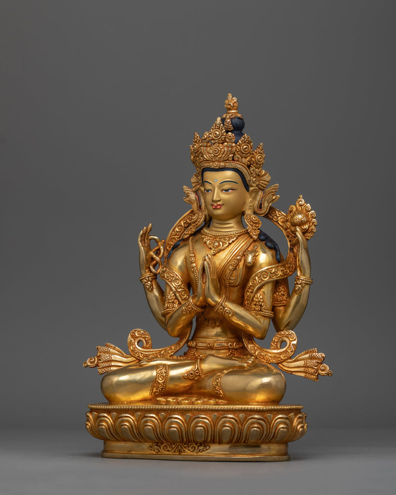 chenrezig-28cm-gold-gilded-statue