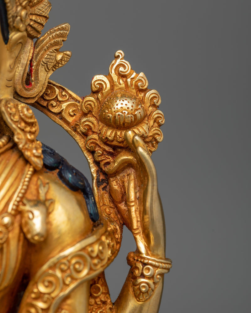 Chenrezig 28cm Gold Gilded Statue | Handcrafted Symbol of Compassion