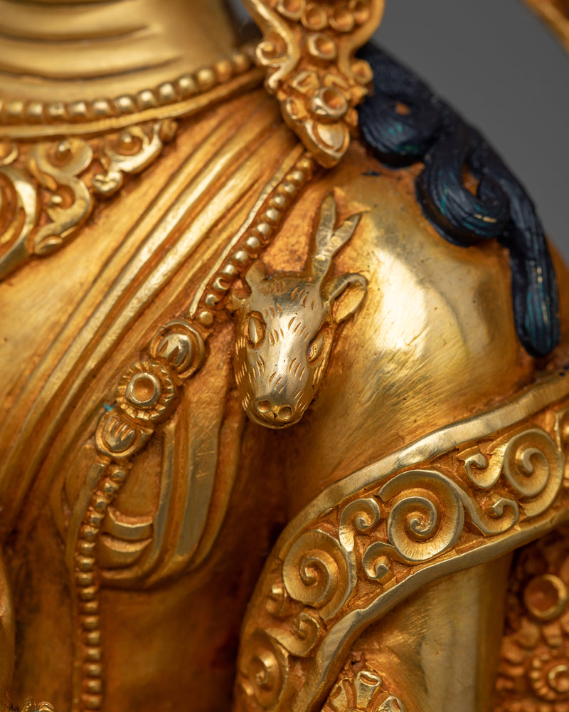 Chenrezig 28cm Gold Gilded Statue | Handcrafted Symbol of Compassion