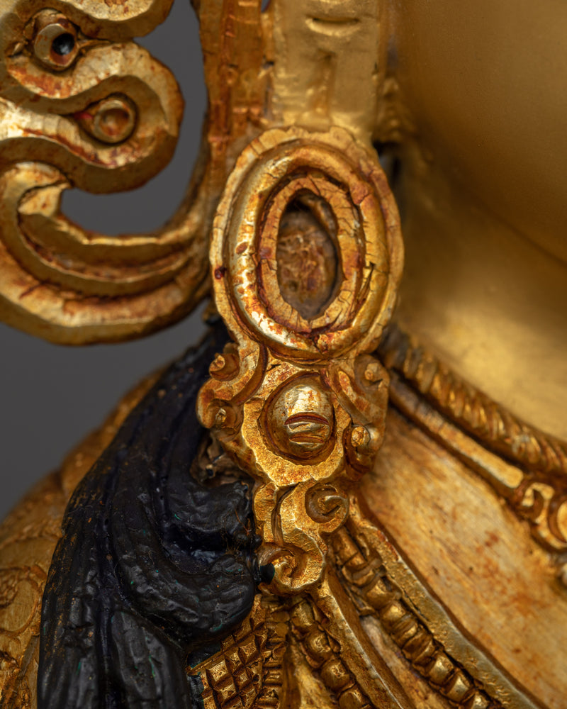 Majestic Vajrasattva Gold Gilded Statue | Handcrafted Symbol of Purity