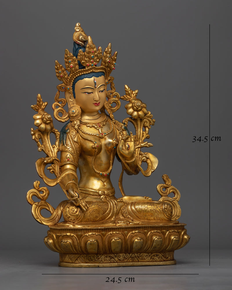 Graceful White Tara Handmade Statue | Symbol of Timeless Compassion