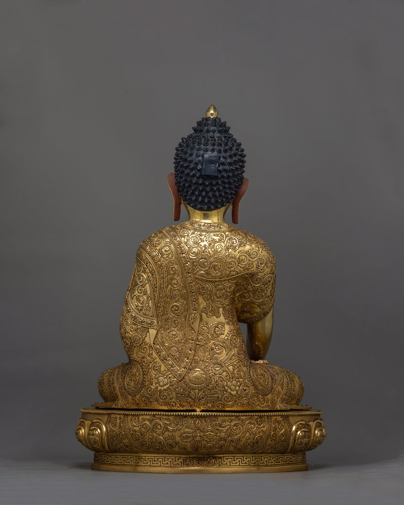 Gautama Shakyamuni Buddha 24K Gold Gilded Statue | Radiant Symbol of Enlightenment