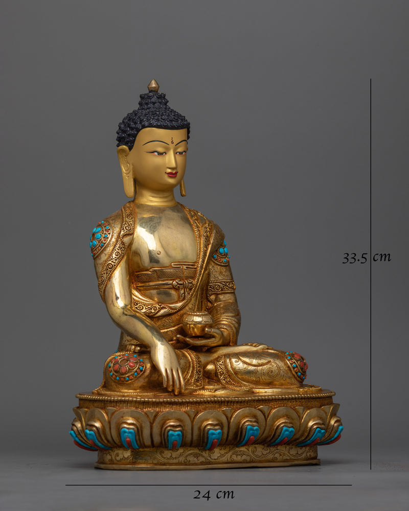 Shakyamuni Buddha Decorated with Gemstones | Handcrafted Symbol of Enlightenment