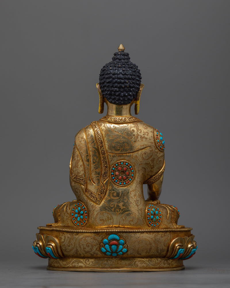 Shakyamuni Buddha Decorated with Gemstones | Handcrafted Symbol of Enlightenment