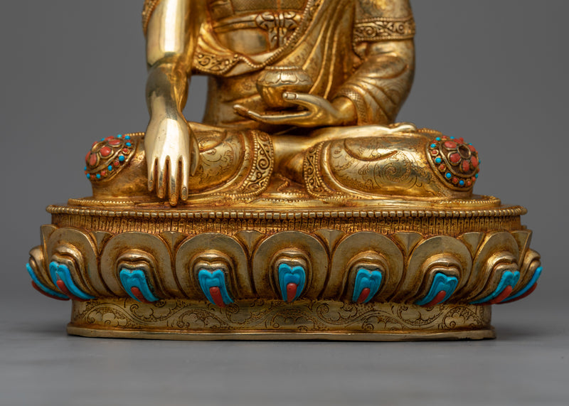 Shakyamuni Buddha Decorated with Gemstones | Handcrafted Symbol of Enlightenment