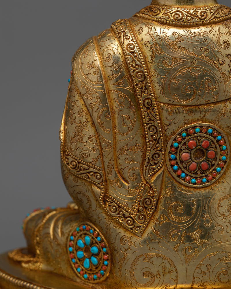 Shakyamuni Buddha Decorated with Gemstones | Handcrafted Symbol of Enlightenment