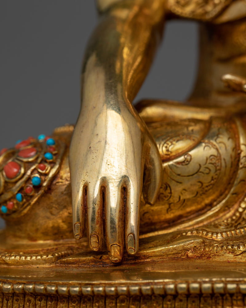 Shakyamuni Buddha Decorated with Gemstones | Handcrafted Symbol of Enlightenment