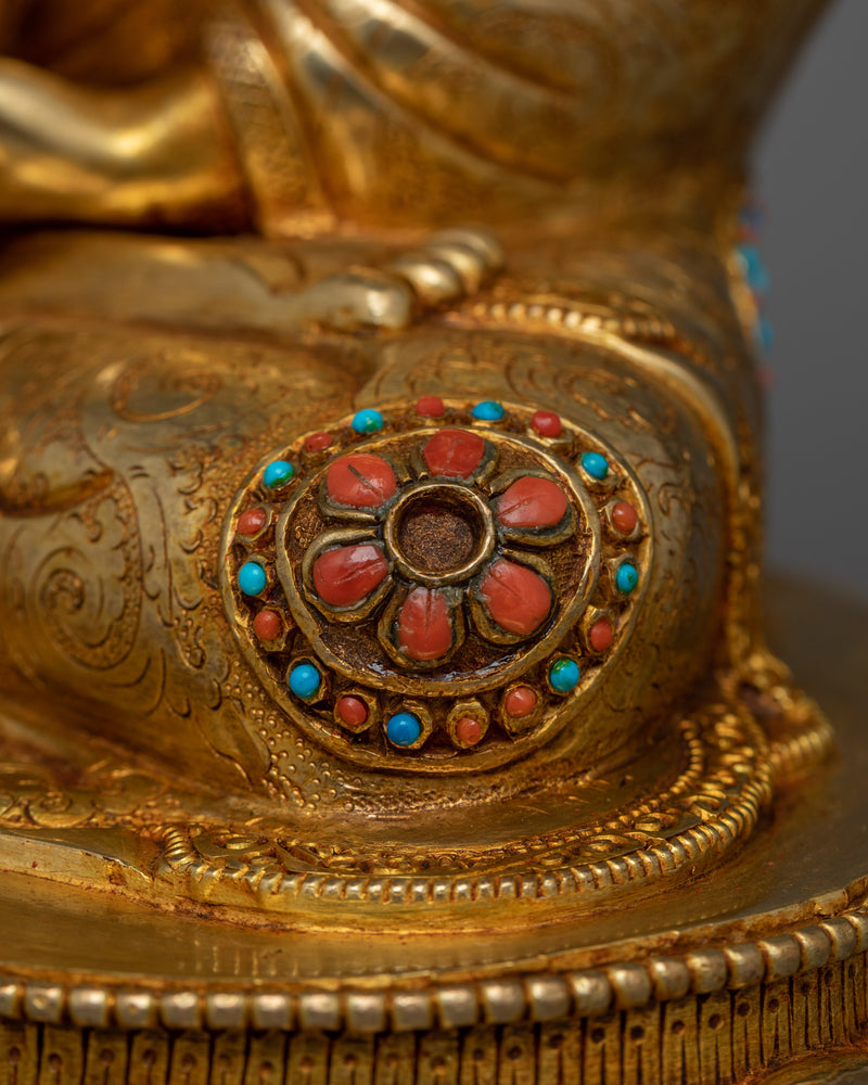 Shakyamuni Buddha Decorated with Gemstones | Handcrafted Symbol of Enlightenment