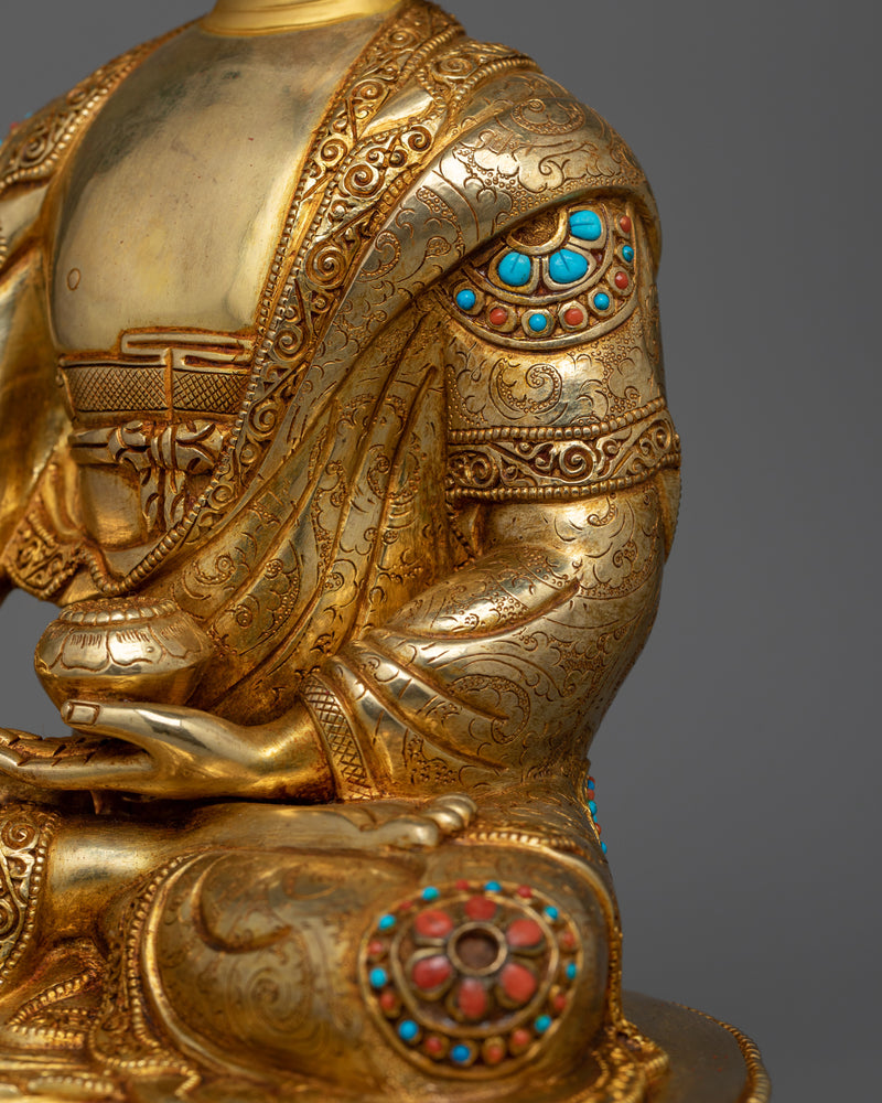 Shakyamuni Buddha Decorated with Gemstones | Handcrafted Symbol of Enlightenment