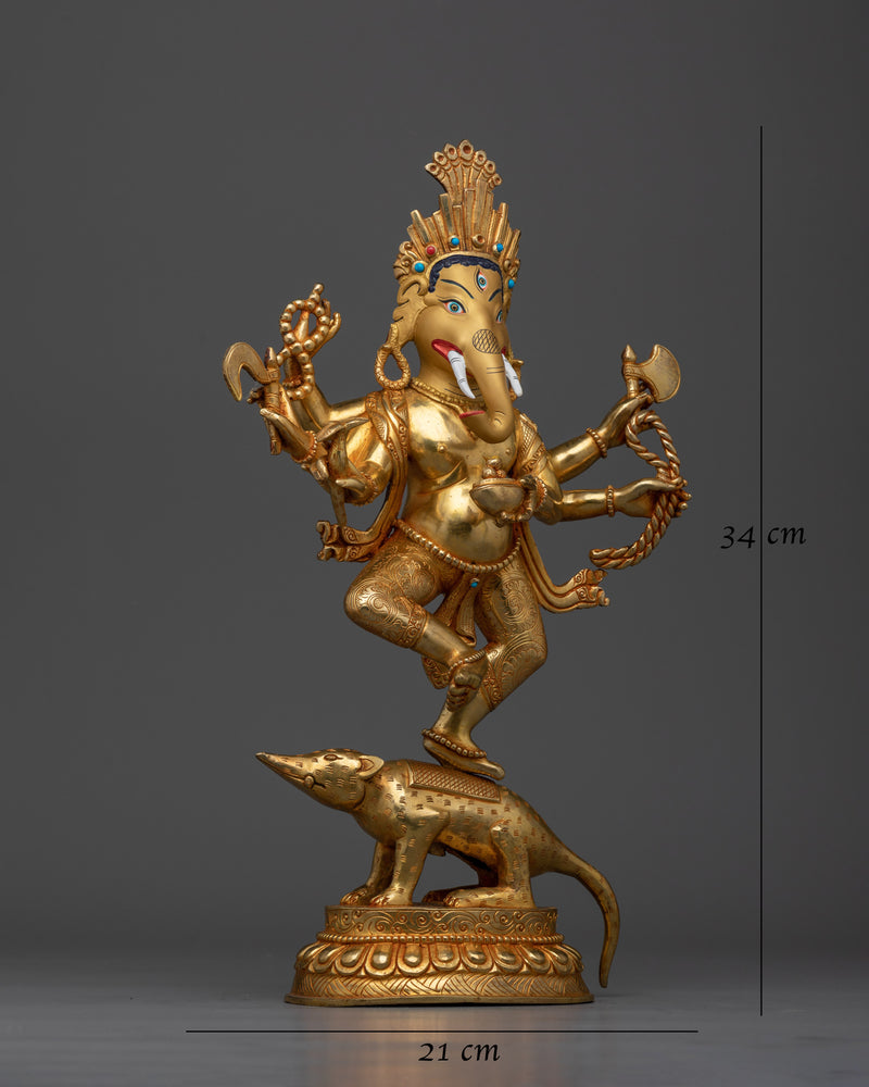 Graceful Six Arms Ganesh Statue | Handcrafted Symbol of Prosperity