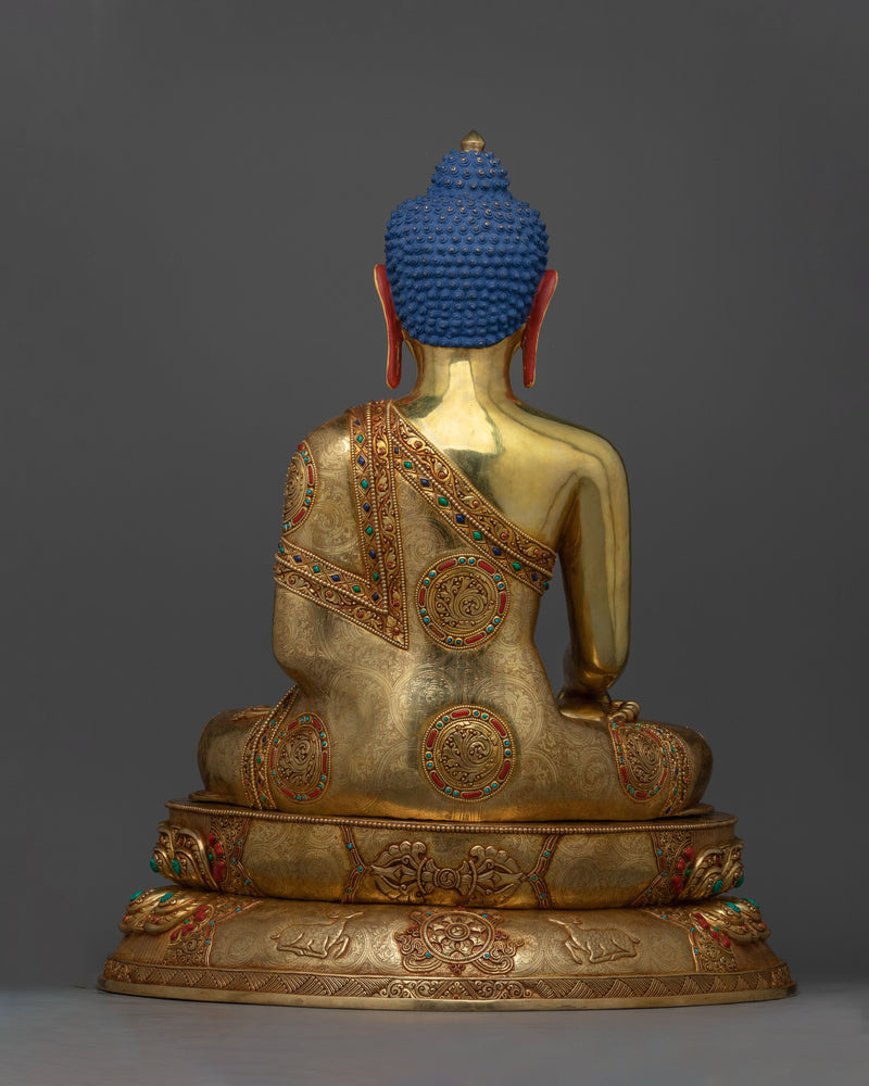 Exquisite Shakyamuni Buddha Gold Gilded 63cm Statue | A Masterpiece of Enlightenment and Beauty