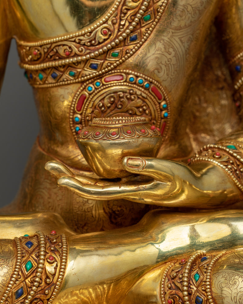 Exquisite Shakyamuni Buddha Gold Gilded 63cm Statue | A Masterpiece of Enlightenment and Beauty