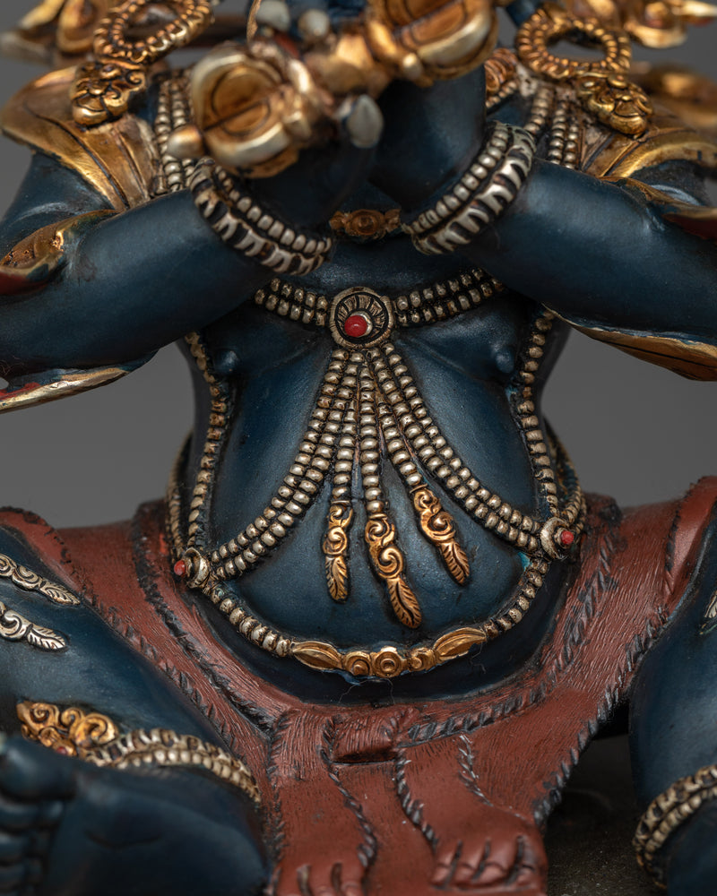 Vajradhaka Dark Blue Colored Statue | Handcrafted Symbol of Power