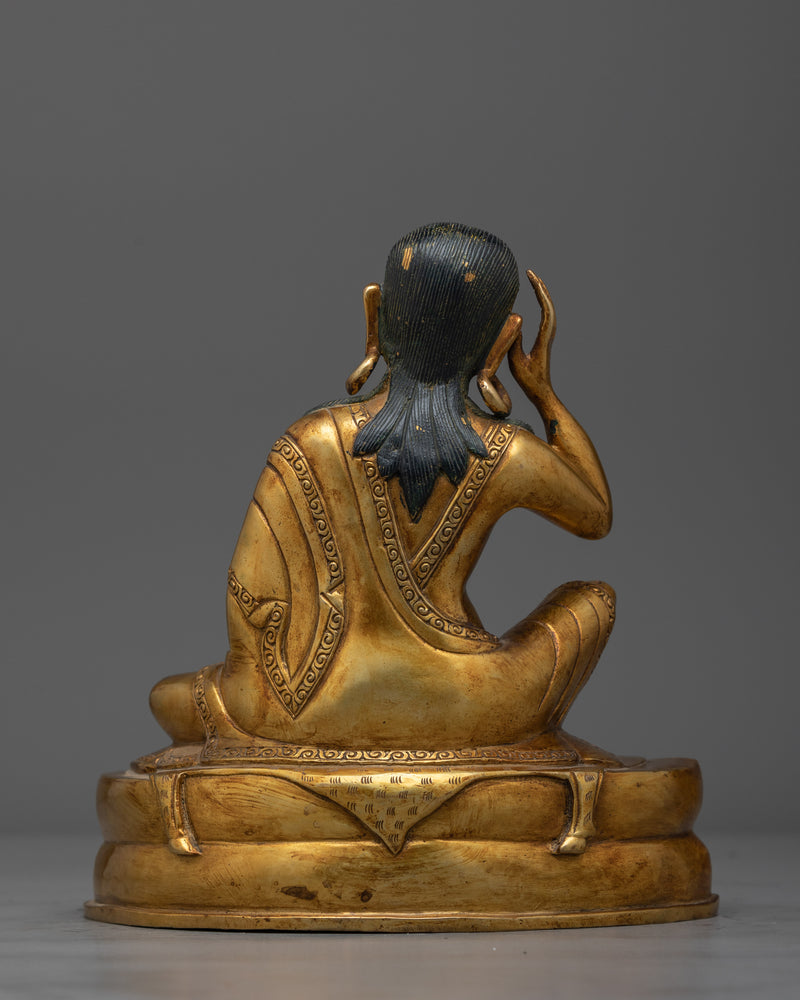 Milarepa Gold-Gilded Statue | A Beacon of Ascetic Wisdom