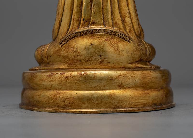 Kagyu Guru Marpa Gold-Gilded Statue | A Symbol of Foundational Buddhist Teachings