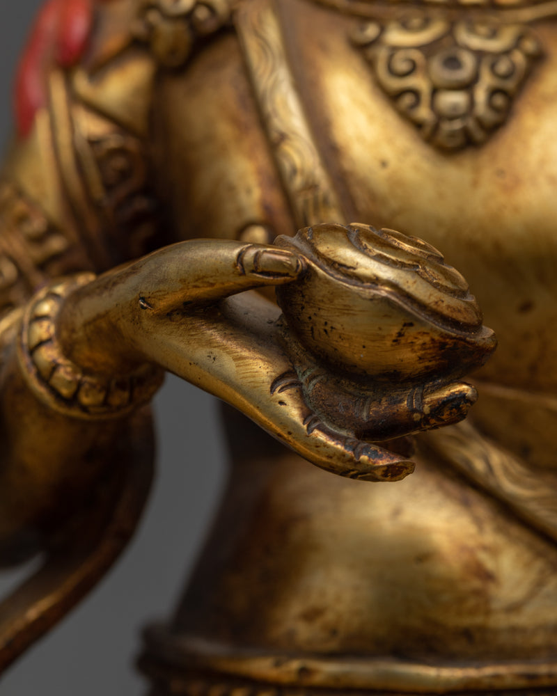 Tilopa Antique Gold-Gilded Statue | A Beacon of Mahamudra Lineage