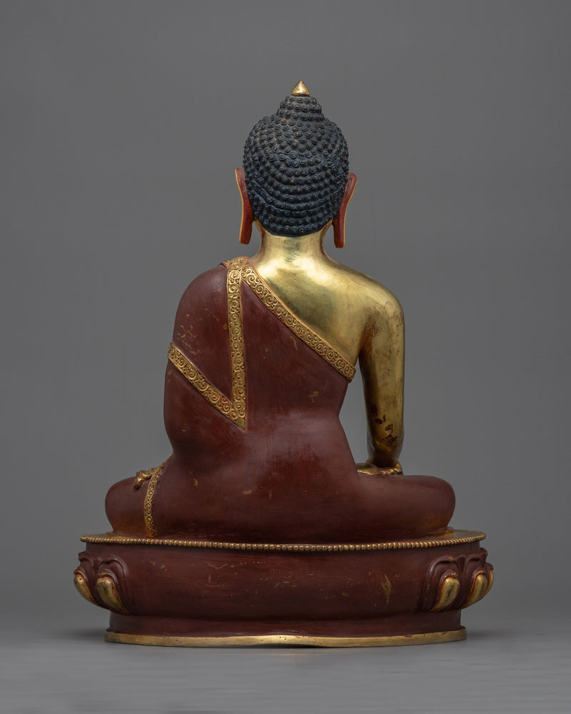 Serene Shakyamuni Buddha Oxidized Copper Statue | A Timeless Beacon of Enlightenment